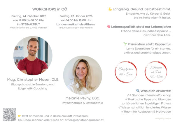 Präsenz-Workshop: Länger besser leben - physisch & mental, um steinalt zu werden – Bild 2